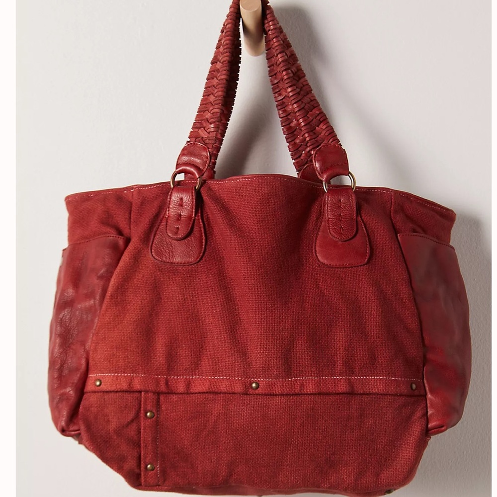 Free People Red Tote Bag